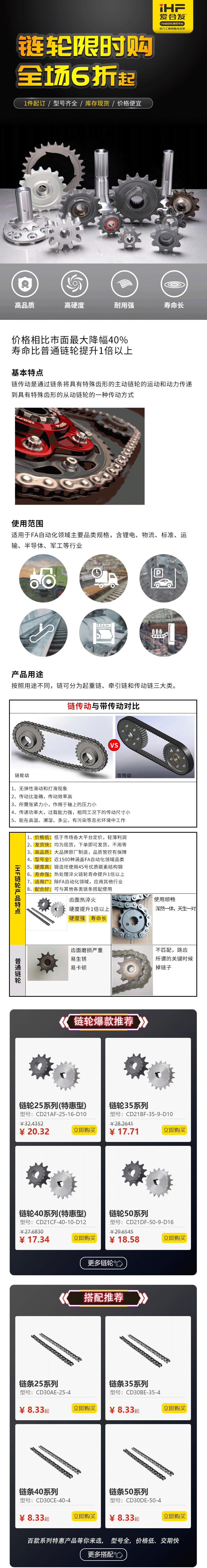 特惠現(xiàn)貨：愛(ài)合發(fā)鏈輪鏈條省錢耐用！